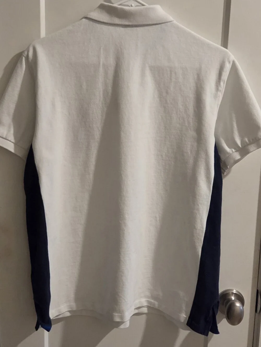 Ralph Lauren Big Pony Polo Shirt - Custom-Fit Size Large - White & Royal Blue